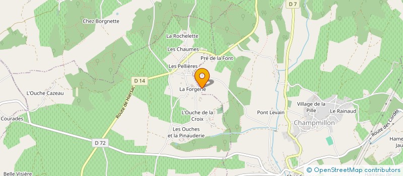 localisation de l'entreprise LA MAISON DE PAILLE à CHAMPMILLON