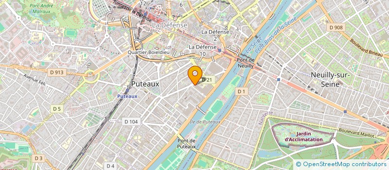 localisation de l'entreprise LA MAISON DE VERRE à PUTEAUX
