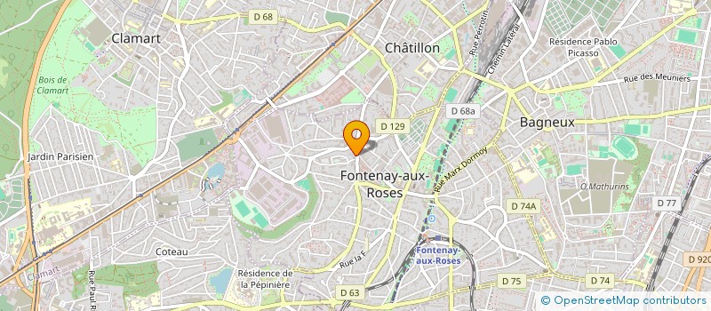 localisation de l'entreprise LA MAISON DE VIE ET DE GUERISON (LA MVDG) à FONTENAY-AUX-ROSES