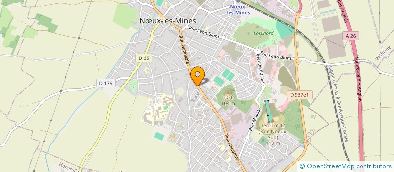 localisation de l'entreprise LA MAISON DENTAIRE à NŒUX-LES-MINES