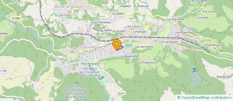 localisation de l'entreprise LA MAISON DES ADOLESCENTS à LA BOURBOULE