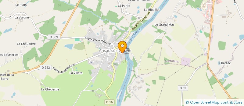 localisation de l'entreprise LA MAISON DES ANGLAIS  ANSAC-SUR-VIENNE