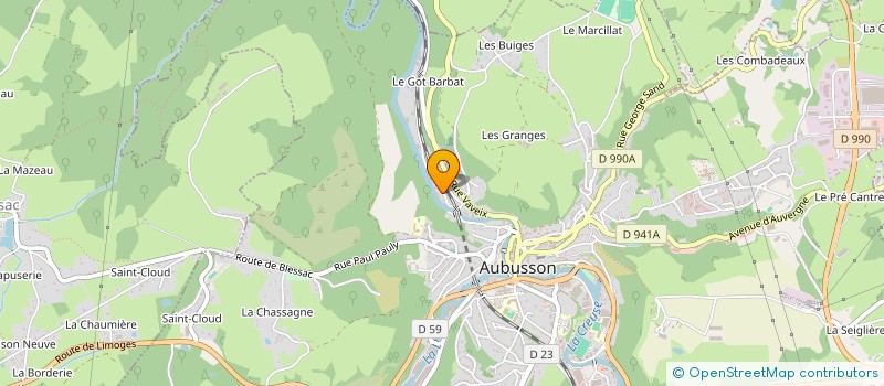 localisation de l'entreprise LA MAISON DES ARTISANS D'ART à AUBUSSON