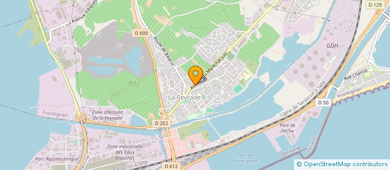 localisation de l'entreprise LA MAISON DES ARTS DE LA CULTURE ET DU SPORT.  FRONTIGNAN