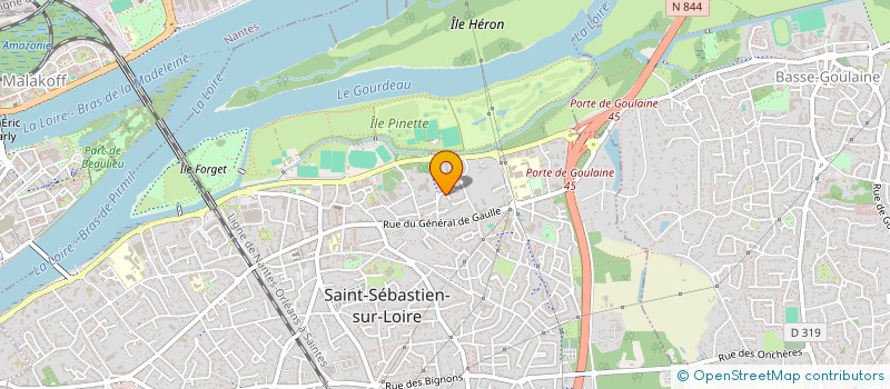 localisation de l'entreprise LA MAISON DES AVEUGLES à SAINT-SEBASTIEN-SUR-LOIRE