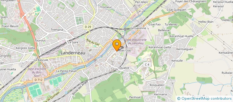 localisation de l'entreprise LA MAISON DES BRETONS  LANDERNEAU