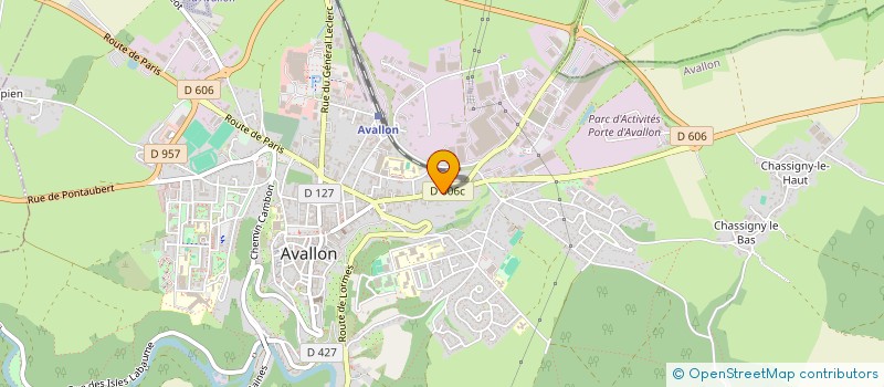 localisation de l'entreprise LA MAISON DES BROCANTEURS D'AVALLON à AVALLON