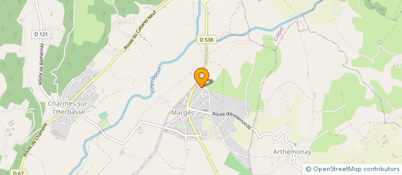 localisation de l'entreprise LA MAISON DES BRUYERES  MARGES