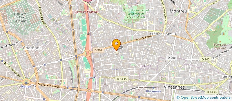 localisation de l'entreprise LA MAISON DES COLLEGIENS DU COLLEGE PAUL ELUARD à MONTREUIL