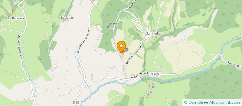 localisation de l'entreprise LA MAISON DES COLLINES  LE GRAND-SERRE