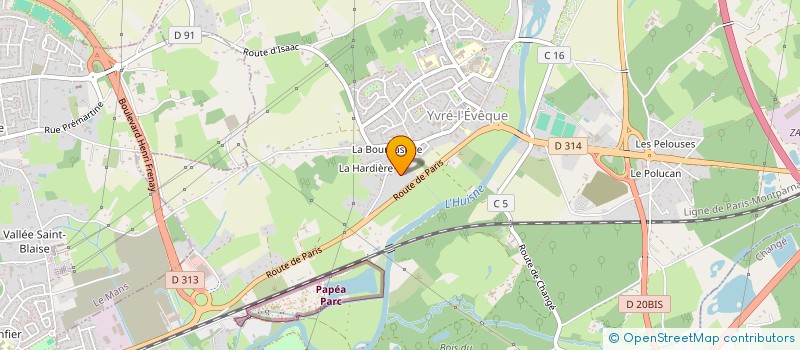 localisation de l'entreprise LA MAISON DES GALETS BLEUS  YVRE-L'EVEQUE