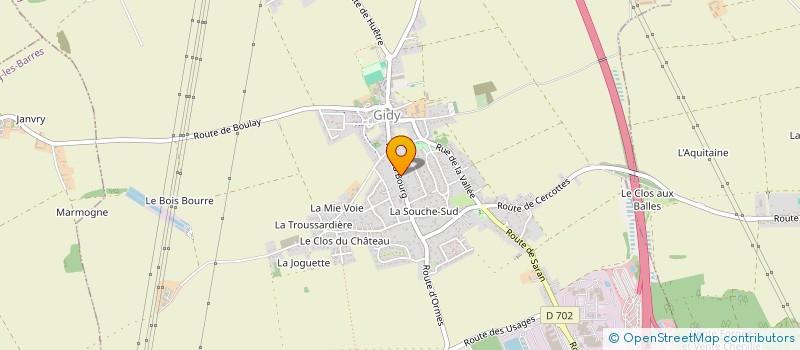 localisation de l'entreprise LA MAISON DES KINES à GIDY