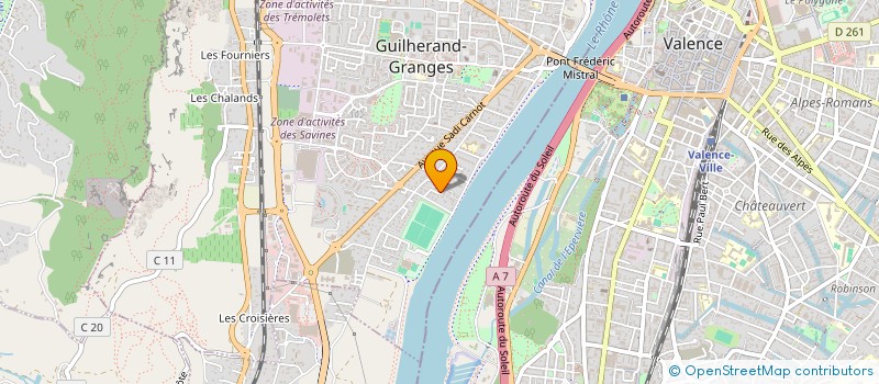 localisation de l'entreprise LA MAISON DES LANDES à GUILHERAND GRANGES