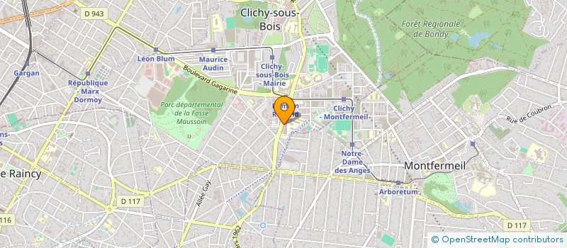 localisation de l'entreprise LA MAISON DES LYCEENS D'ALFRED NOBEL à CLICHY-SOUS-BOIS