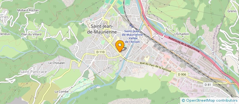 localisation de l'entreprise LA MAISON DES LYCEENS DE PAUL HEROULT (MDL LYCEE PAUL HEYROUT)  SAINT-JEAN-DE-MAURIENNE