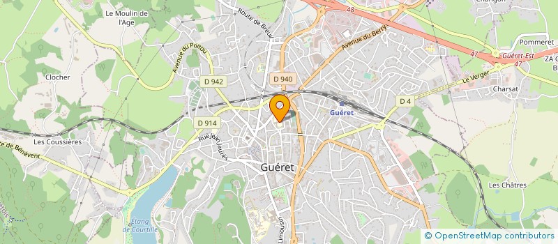 localisation de l'entreprise LA MAISON DES LYCEENS DU LYCEE PIERRE BOURDAN - MDL à GUERET