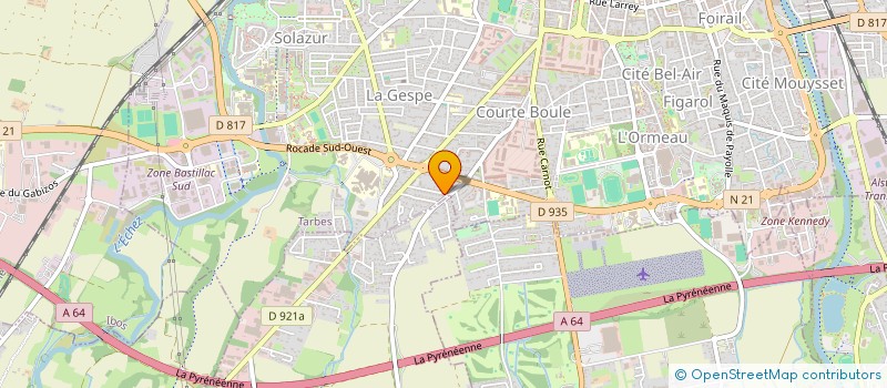 localisation de l'entreprise LA MAISON DES NOUNOUS 65 à TARBES