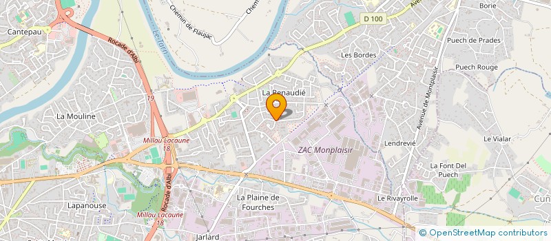 localisation de l'entreprise LA MAISON DES NOUNOUS 81 à ALBI