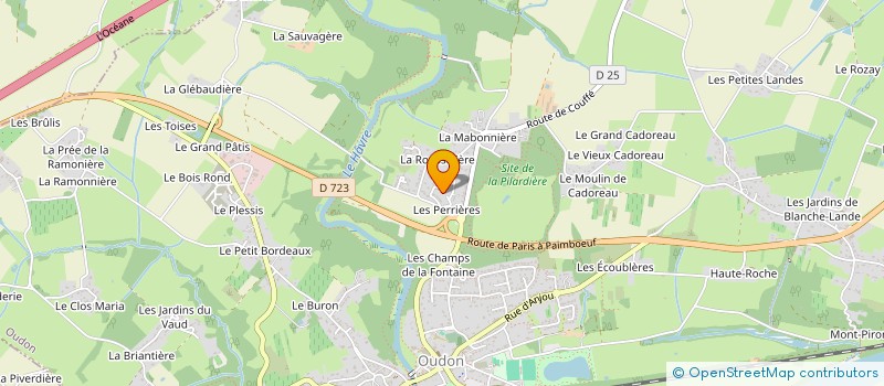 localisation de l'entreprise LA MAISON DES P'TITS DOUDOUS à OUDON