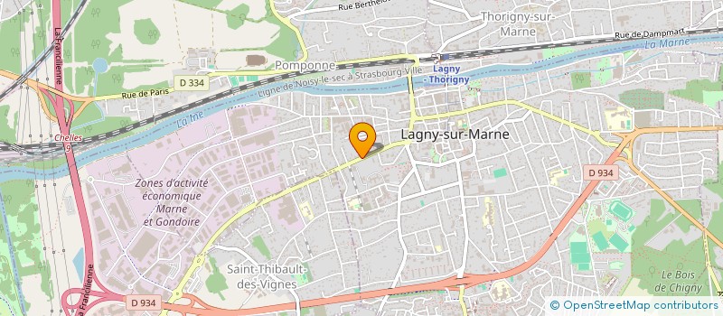 localisation de l'entreprise LA MAISON DES P'TITS PITCHOUNES  LAGNY-SUR-MARNE