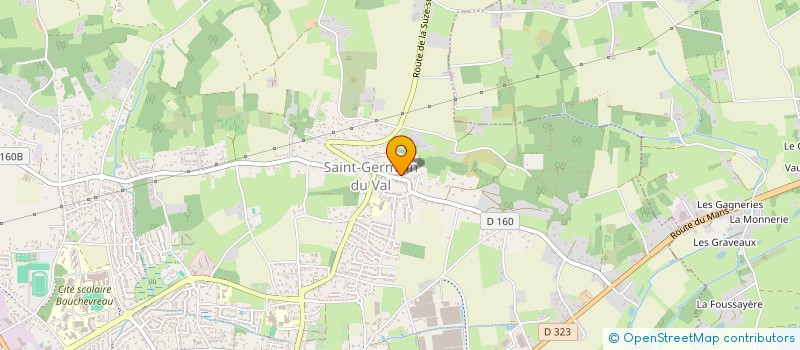 localisation de l'entreprise LA MAISON DES PEINTRES DE SAINT GERMAIN à LA FLECHE