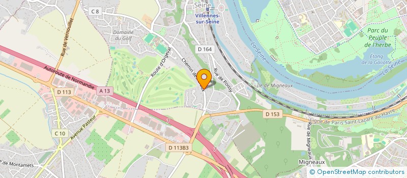 localisation de l'entreprise LA MAISON DES REVES  VILLENNES-SUR-SEINE