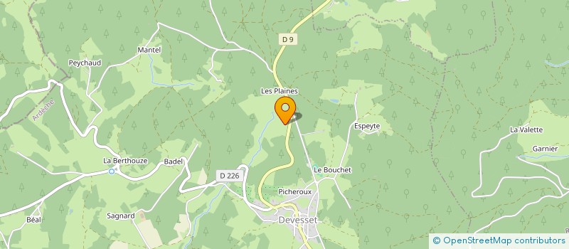 localisation de l'entreprise LA MAISON DES SAPINS à DEVESSET