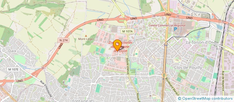localisation de l'entreprise LA MAISON DES SPIRITUEUX à FONTAINE-LES-DIJON