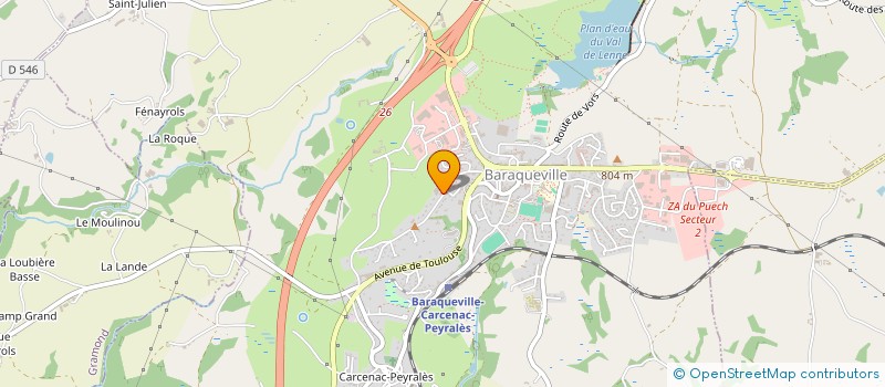 localisation de l'entreprise LA MAISON DES TERROIRS  BARAQUEVILLE