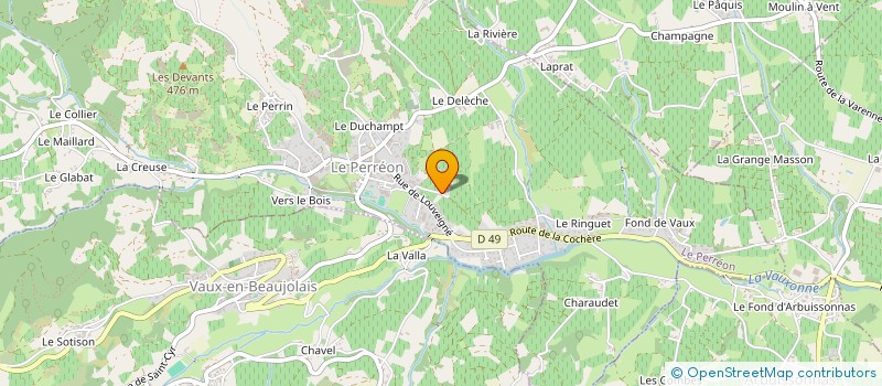 localisation de l'entreprise LA MAISON DES VIGNERONS DU PERREON  LE PERREON