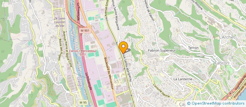 localisation de l'entreprise LA MAISON DU BATIMENT à NICE