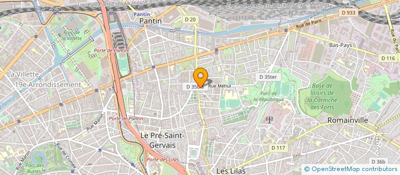 localisation de l'entreprise LA MAISON DU BIO 93 à PANTIN