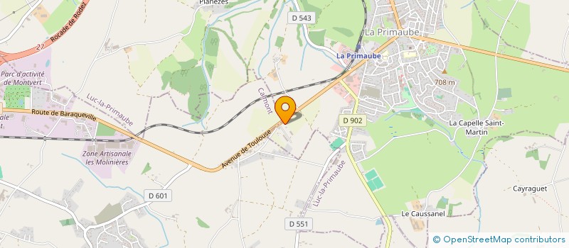 localisation de l'entreprise LA MAISON DU BONHEUR  LUC-LA-PRIMAUBE