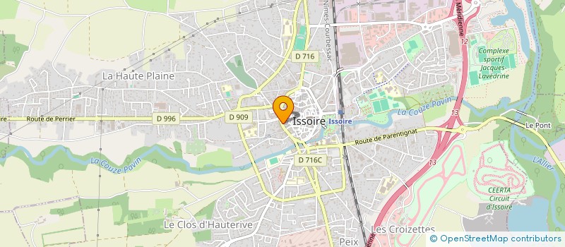 localisation de l'entreprise LA MAISON DU CADEAU à ISSOIRE