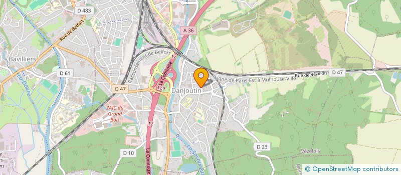 localisation de l'entreprise LA MAISON DU CARRELAGE à DANJOUTIN