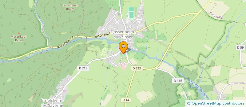 localisation de l'entreprise LA MAISON DU CEDRE  DOSSENHEIM-SUR-ZINSEL