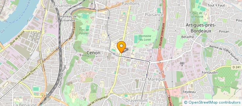 localisation de l'entreprise LA MAISON DU CHAMPIGNON  CENON