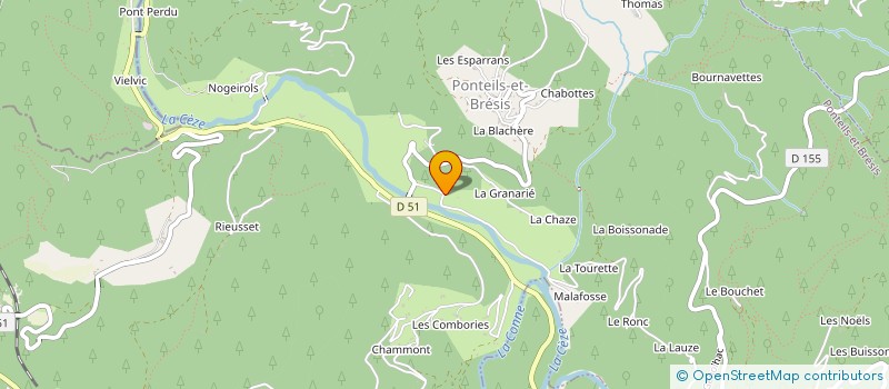 localisation de l'entreprise LA MAISON DU CHARRON  PONTEILS-ET-BRESIS