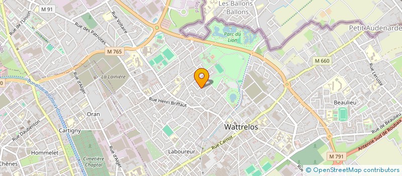 localisation de l'entreprise LA MAISON DU CHAUFFAGE DU NORD COMPTOIR DES ENTREPRENEURS à WATTRELOS