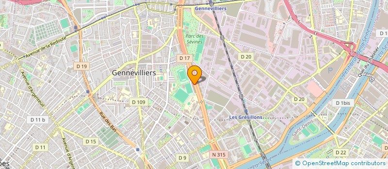 localisation de l'entreprise LA MAISON DU CHAUFFEUR VTC à GENNEVILLIERS