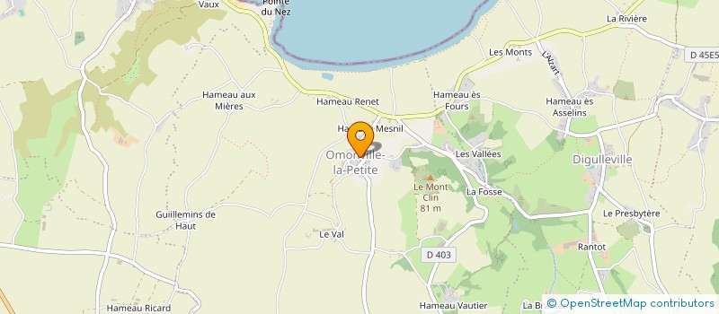 localisation de l'entreprise LA MAISON DU CHEVALIER DE RANTOT  LA HAGUE