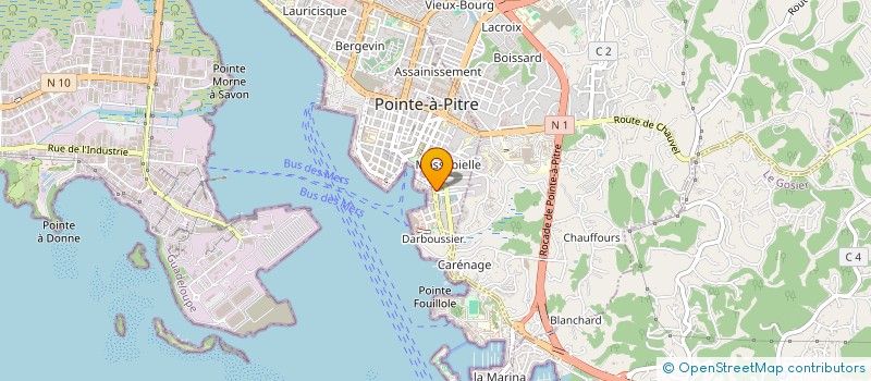 localisation de l'entreprise LA MAISON DU CUIR à POINTE A PITRE