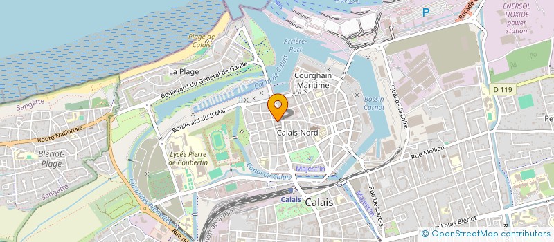 localisation de l'entreprise LA MAISON DU FROMAGE ET DES VINS à CALAIS