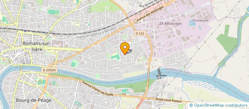 localisation de l'entreprise LA MAISON DU LIEN  ROMANS-SUR-ISERE