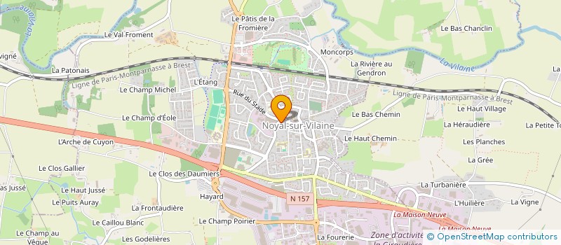 localisation de l'entreprise LA MAISON DU PAIN...  NOYAL-SUR-VILAINE