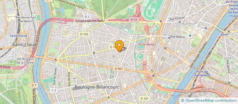 localisation de l'entreprise LA MAISON DU PANDA à BOULOGNE-BILLANCOURT