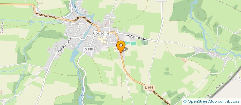 localisation de l'entreprise LA MAISON DU PAYS DE COUSOLRE  COUSOLRE