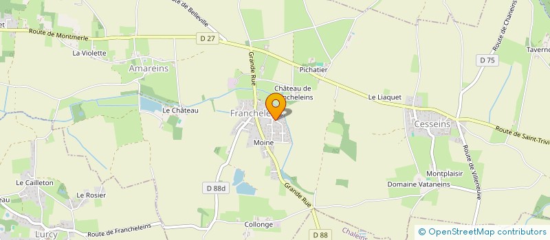 localisation de l'entreprise LA MAISON DU PERE NOEL FRANCHELEINS  FRANCHELEINS