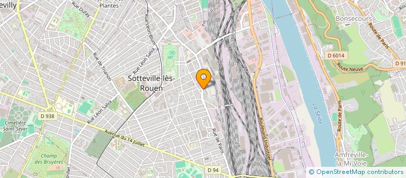 localisation de l'entreprise LA MAISON DU PEUPLE DE SOTTEVILLE  SOTTEVILLE-LES-ROUEN