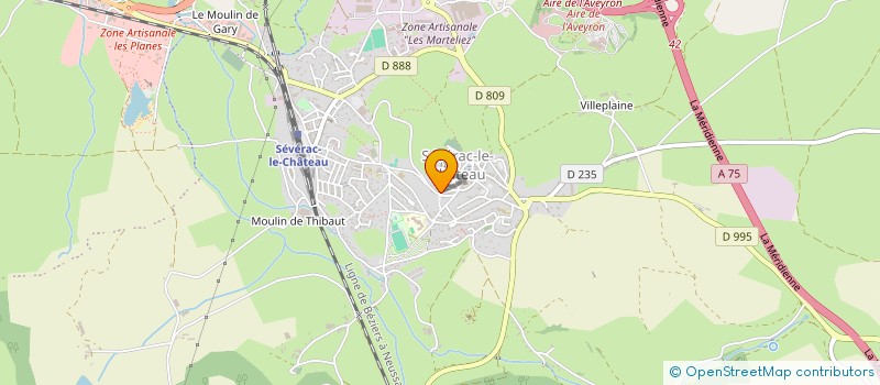 localisation de l'entreprise LA MAISON DU PLEIN AIR  SEVERAC D'AVEYRON